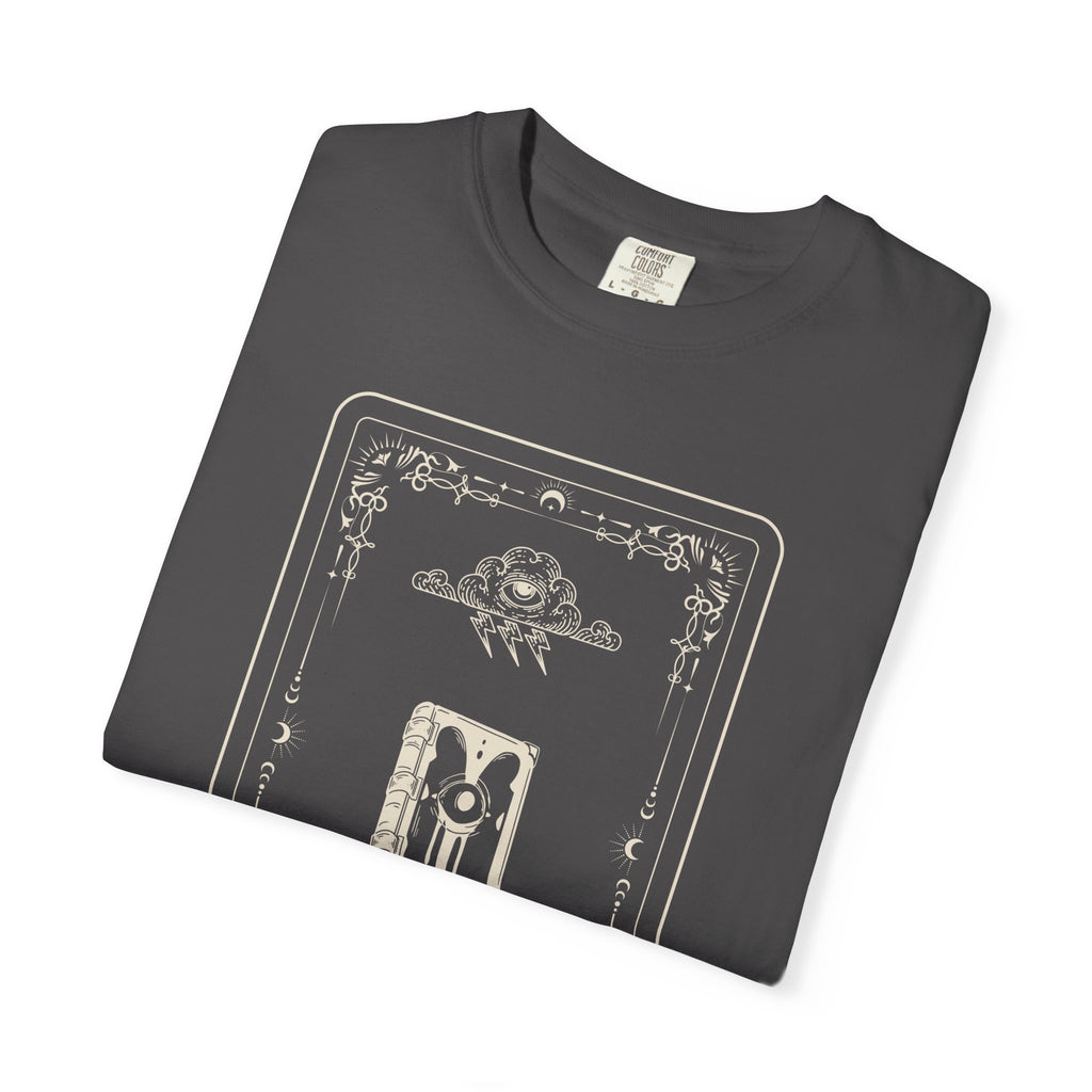 Tarot Bunny Illustration T-Shirt — 'Hold My Hand' Minimal Graphic Tee