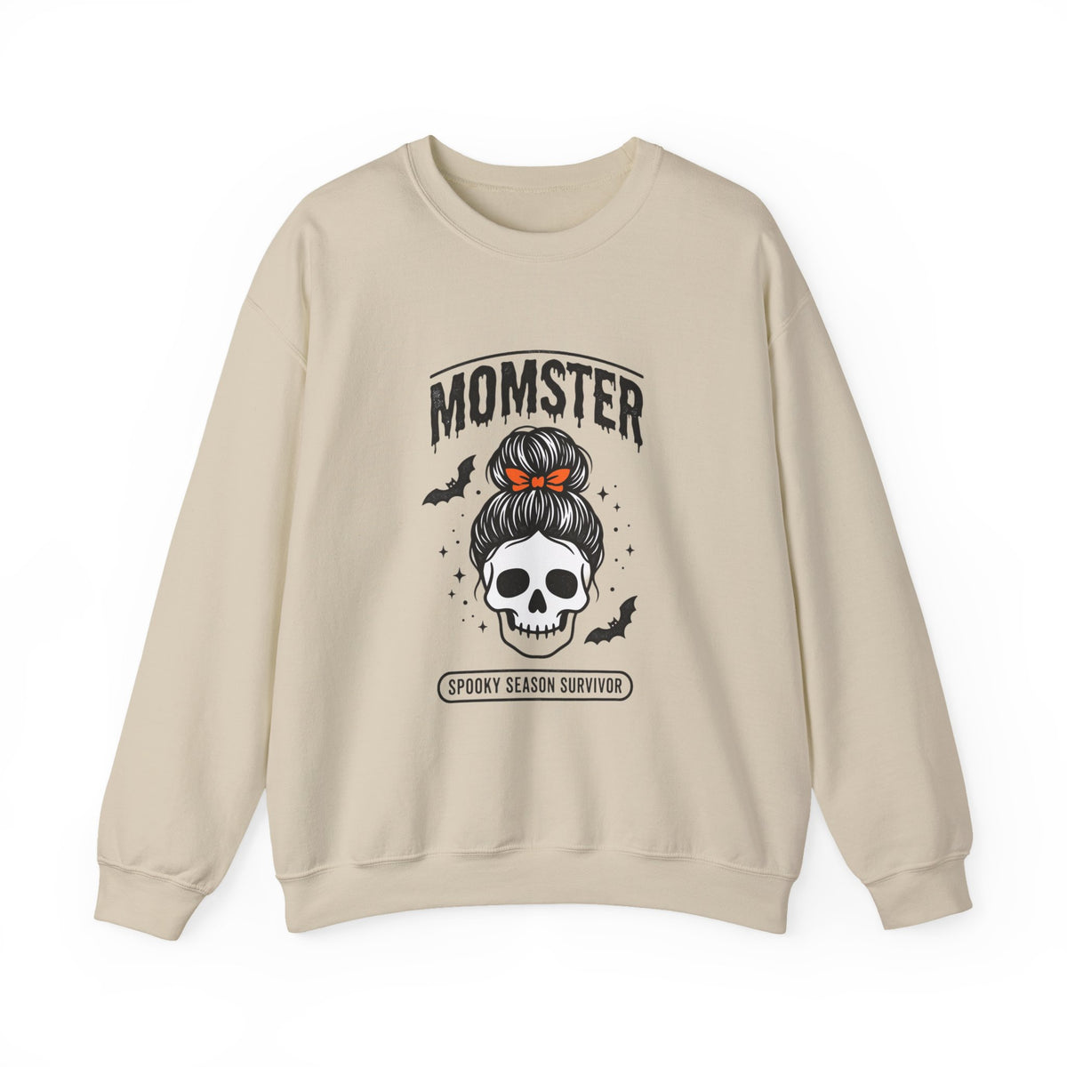 Momster Skull Mom Crewneck Sweatshirt | Halloween mom, bats, spooky season