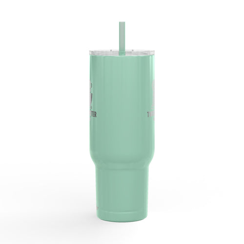 40oz Engraved Insulated Tumbler with Lid & Handle — 'I Scream for the Bakery' Coffee Travel Mug