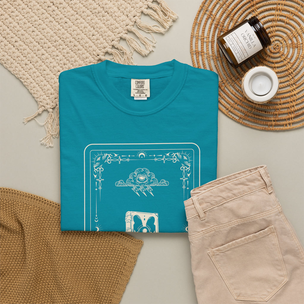 Tarot Bunny Illustration T-Shirt — 'Hold My Hand' Minimal Graphic Tee