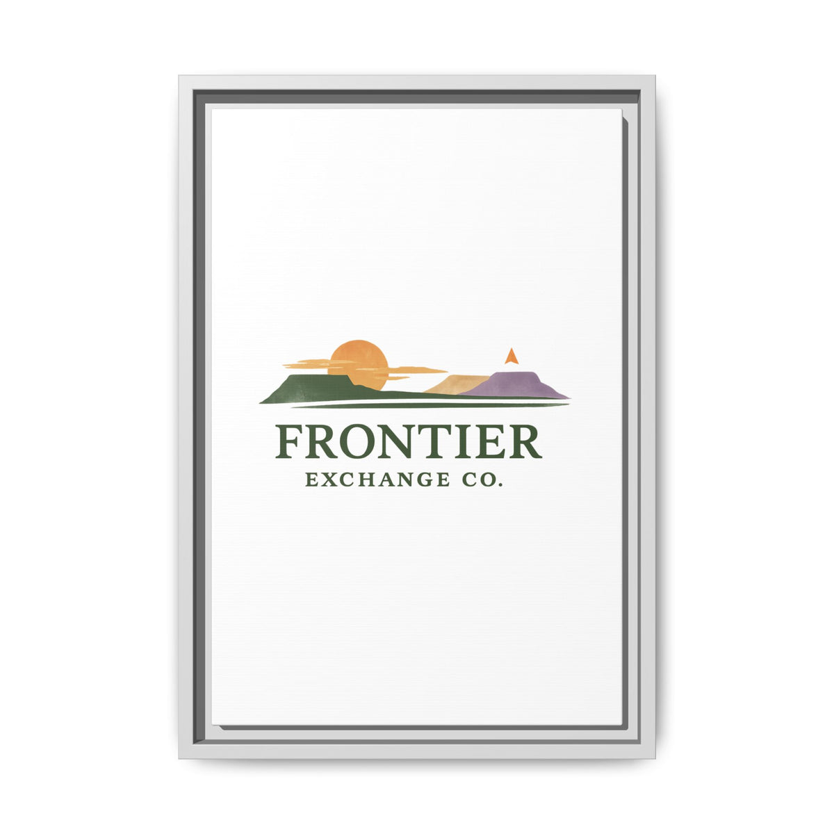 Framed Matte Canvas Print — Frontier Exchange Co. Logo