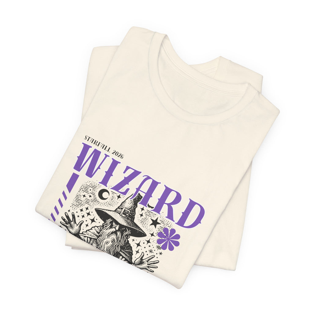 Wizard Graphic Tee — Vintage Spellbook Illustration T-Shirt