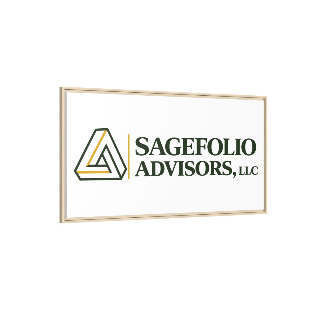 Framed Matte Canvas Wall Art — Sagefolio Advisors Logo