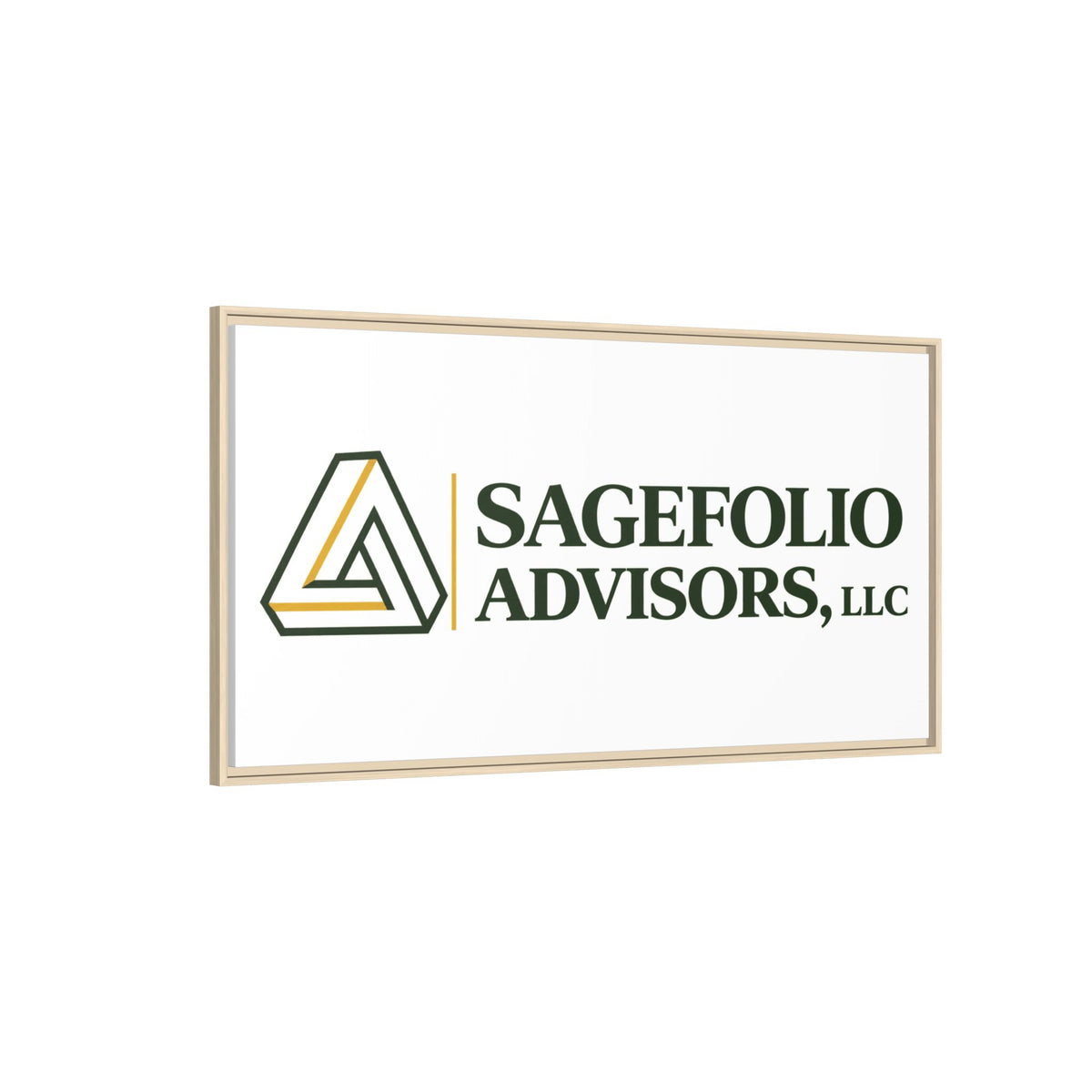 Framed Matte Canvas Wall Art — Sagefolio Advisors Logo