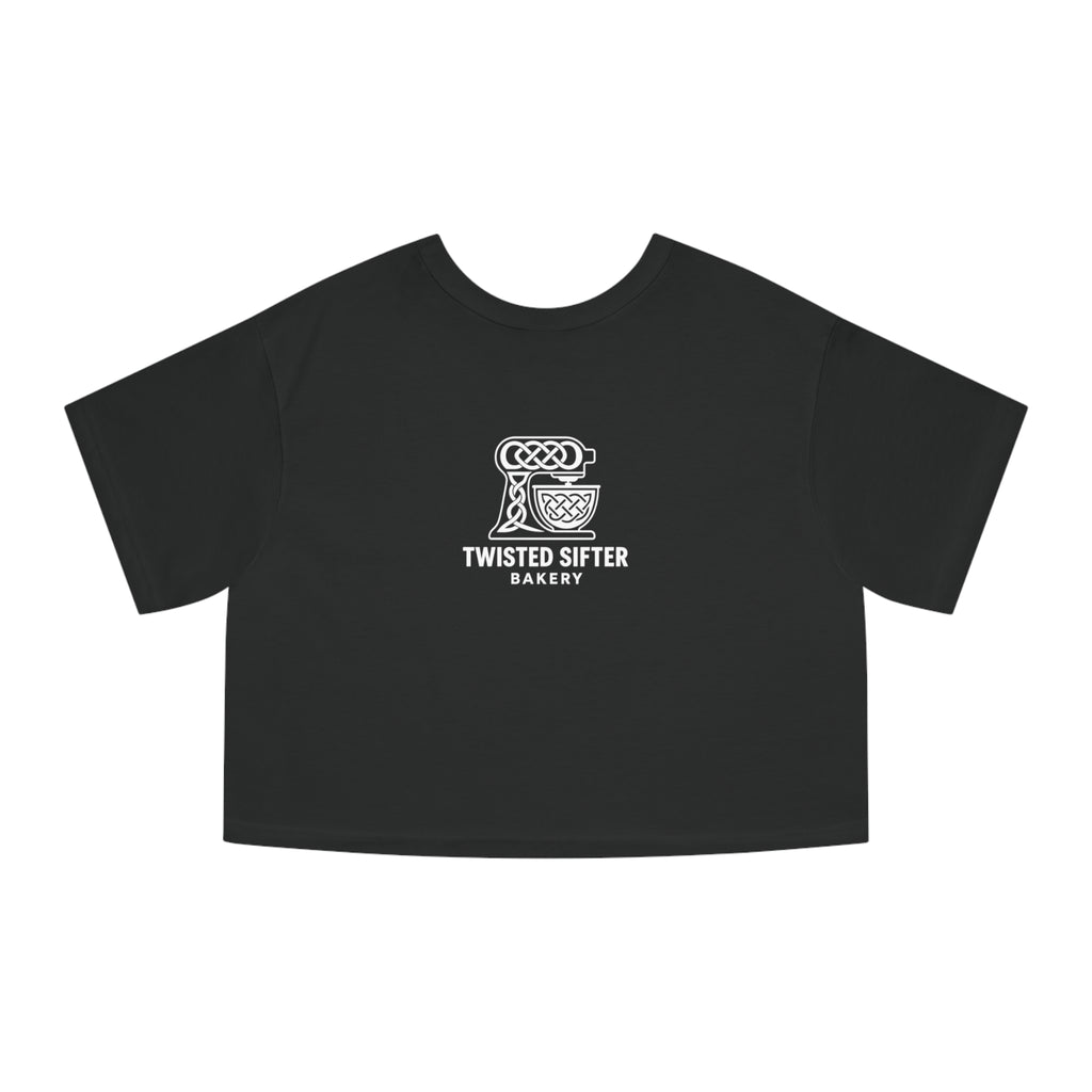 Bakery Crew Graphic Cropped T-Shirt — 'Sunset Daddy' Retro Dance Design