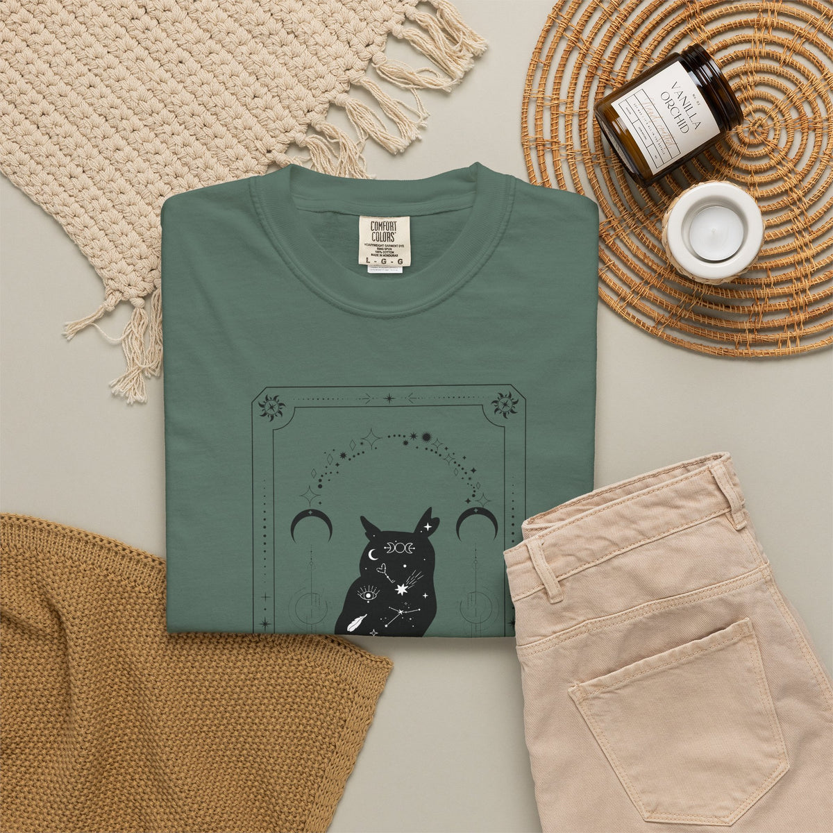Tarot Owl T-Shirt — The Lunar Arc Mystical Graphic Tee