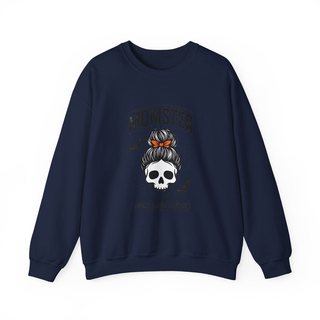 Momster Skull Mom Crewneck Sweatshirt | Halloween mom, bats, spooky season