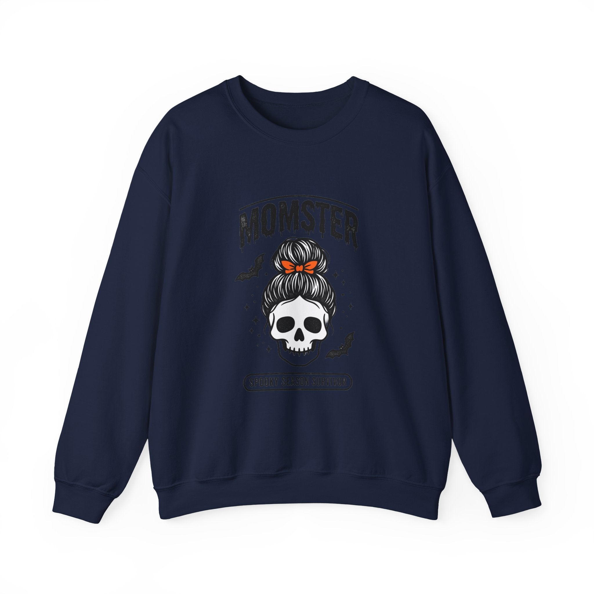 Momster Skull Mom Crewneck Sweatshirt | Halloween mom, bats, spooky season