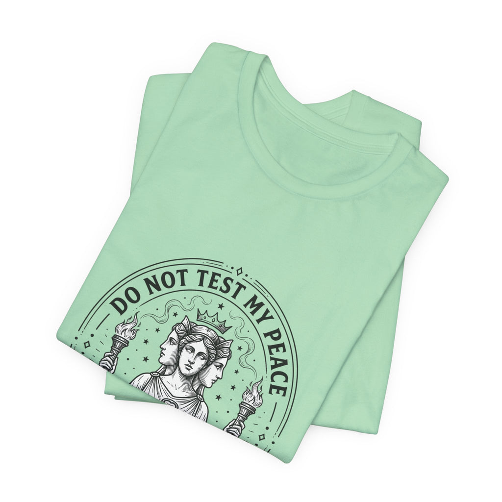 Do Not Test My Peace Guardian Illustration Tee | Greek Mythology, Mythcore