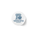 Round Bakery Logo Sticker Roll — "Twisted Sifter" Branded Labels