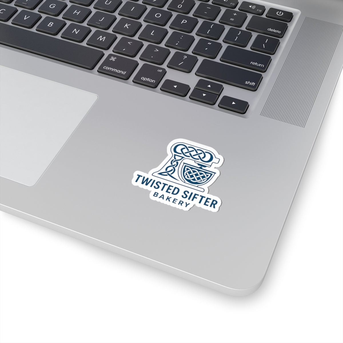 Twisted Sifter Bakery Logo Sticker — Celtic Mixer Kiss-Cut Sticker