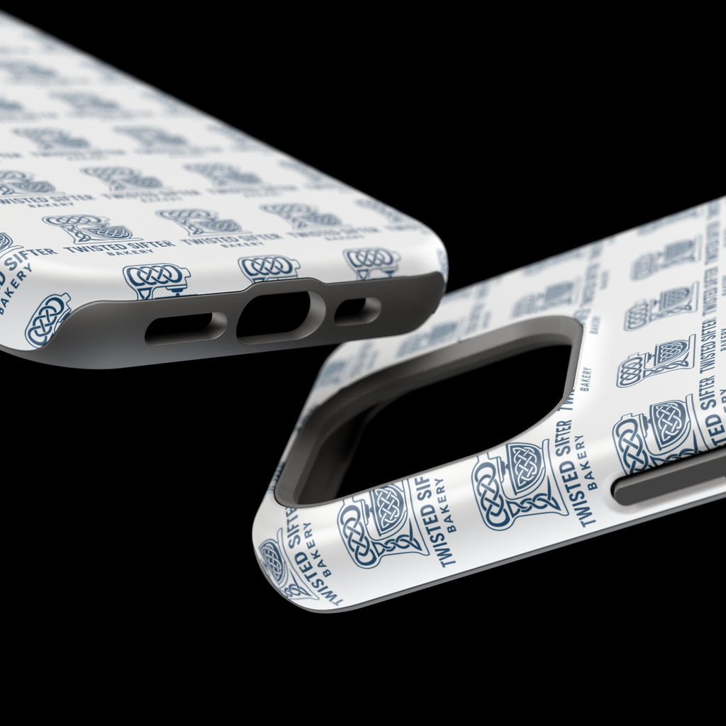 Magnetic Impact-Resistant Phone Case — Repeating Twisted Sifter Logo Pattern
