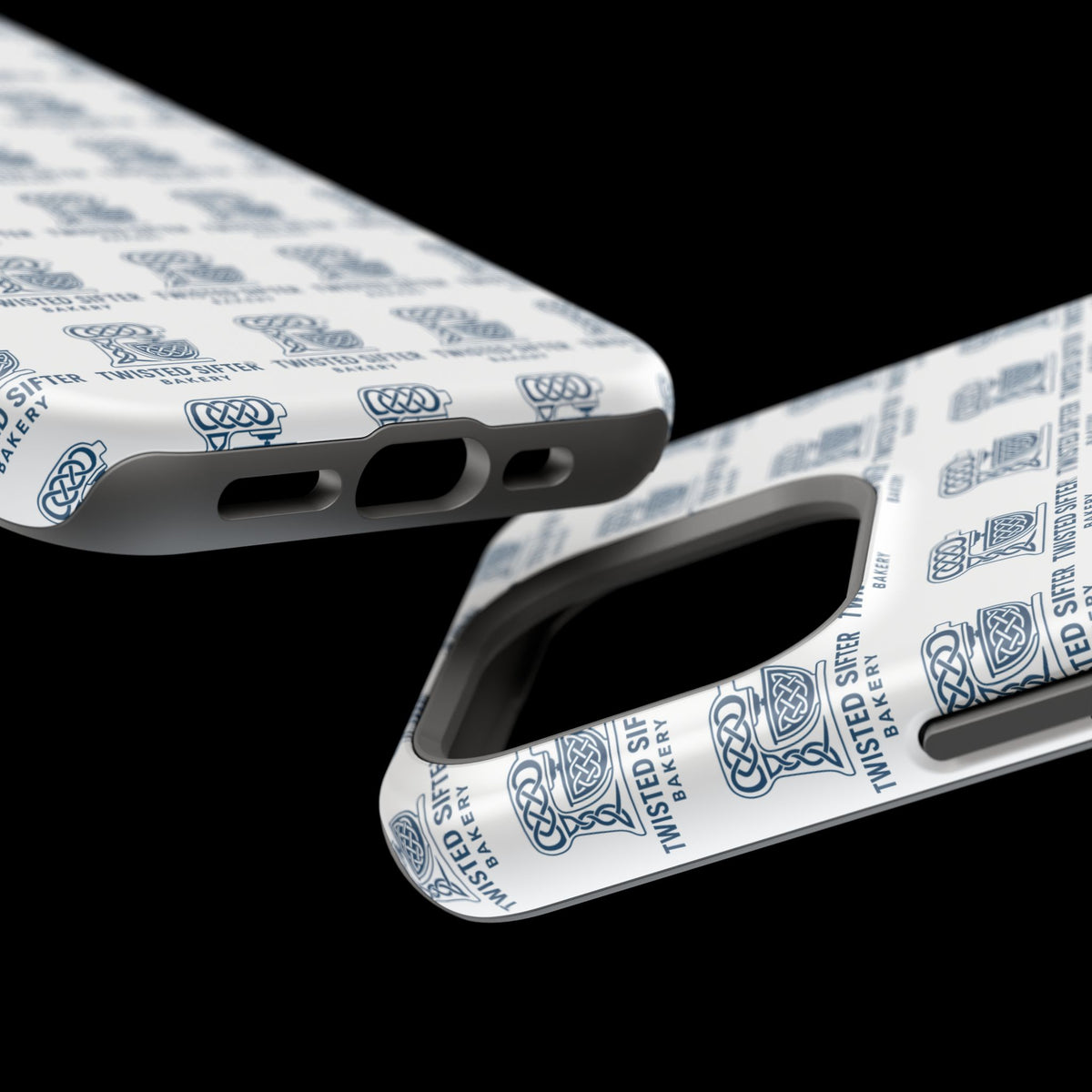 Magnetic Impact-Resistant Phone Case — Repeating Twisted Sifter Logo Pattern