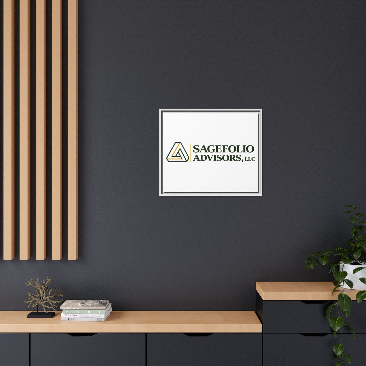 Framed Matte Canvas Wall Art — Sagefolio Advisors Logo