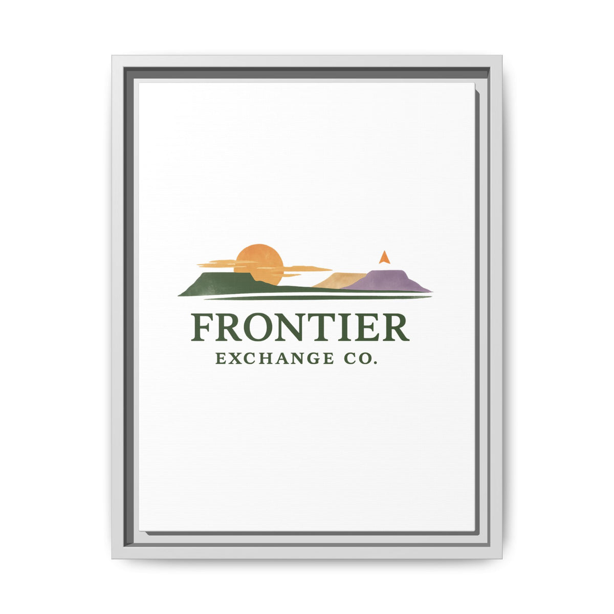 Framed Matte Canvas Print — Frontier Exchange Co. Logo