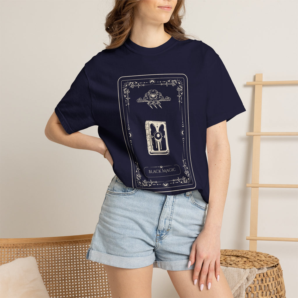 Tarot Bunny Illustration T-Shirt — 'Hold My Hand' Minimal Graphic Tee
