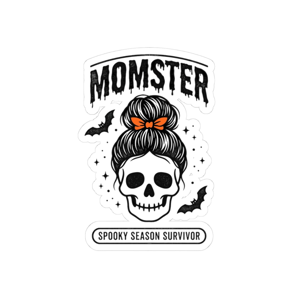 Momster Skull Mom Sticker | Halloween Momster, Spooky Season Decal