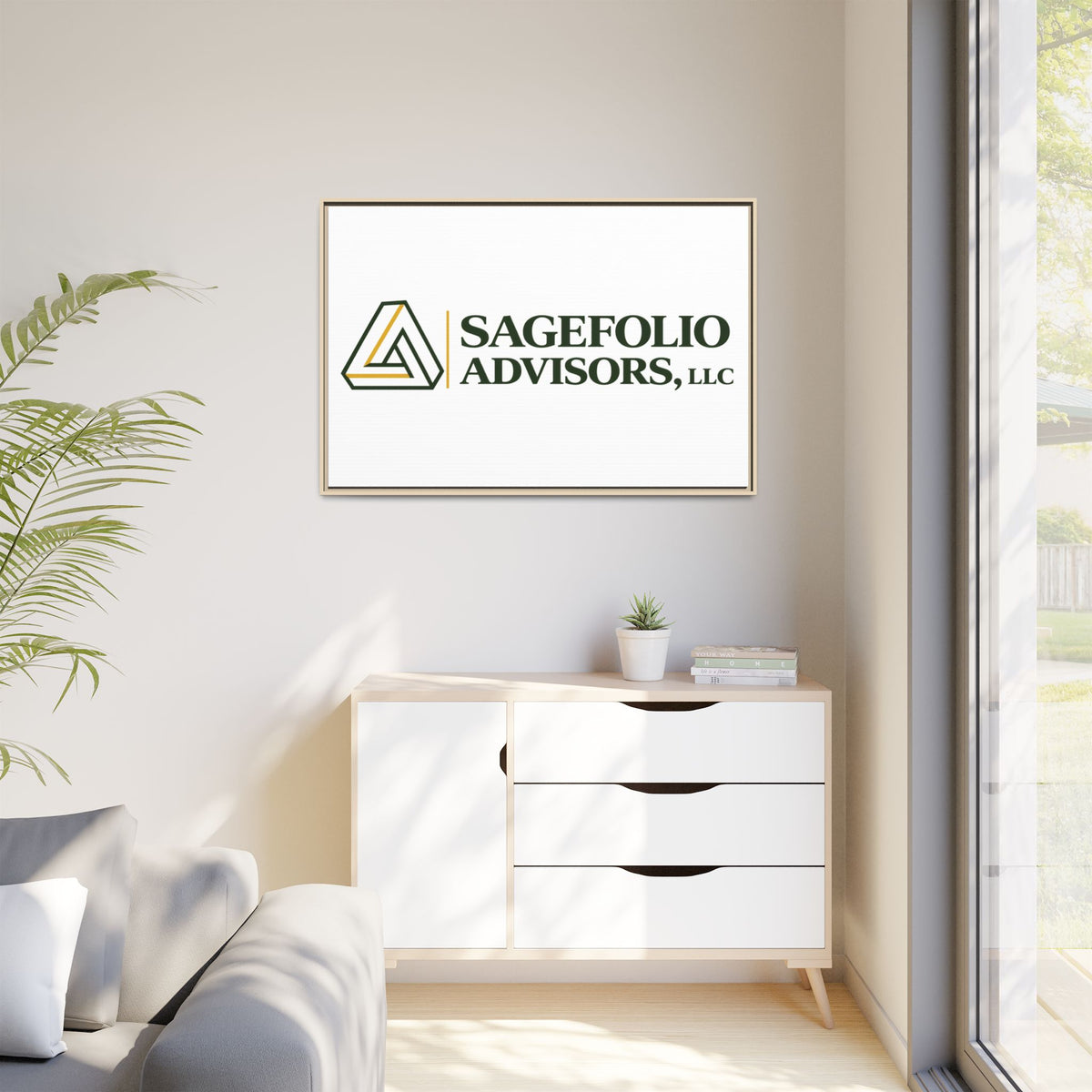 Framed Matte Canvas Wall Art — Sagefolio Advisors Logo