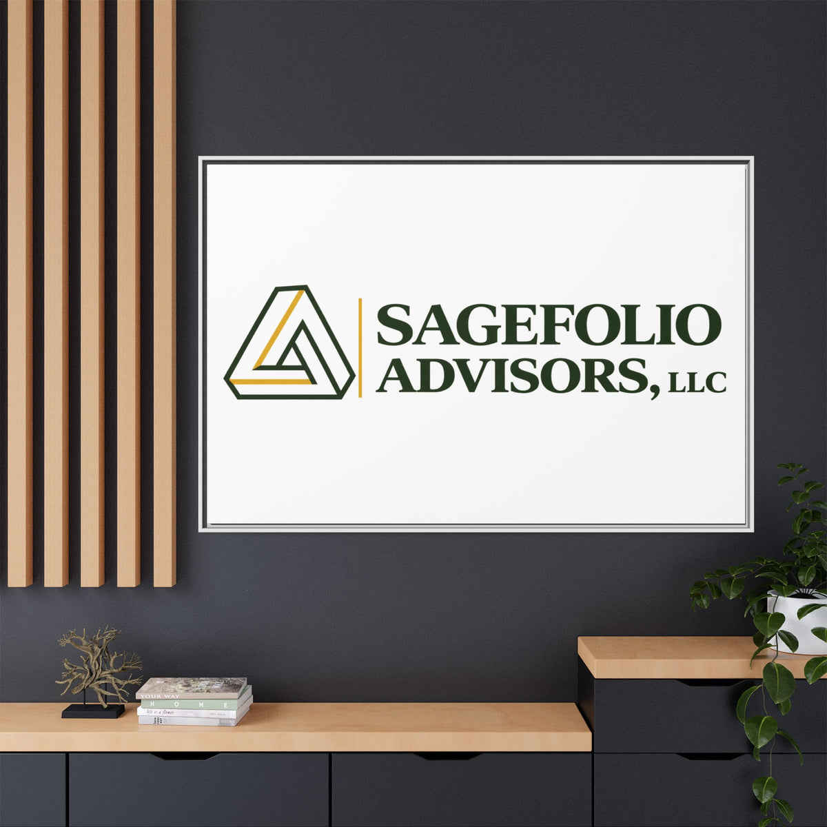 Framed Matte Canvas Wall Art — Sagefolio Advisors Logo