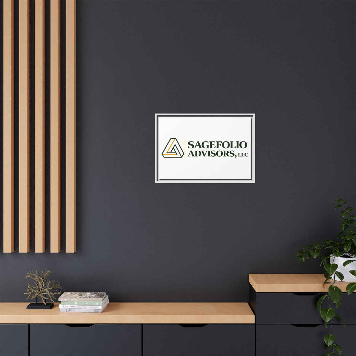 Framed Matte Canvas Wall Art — Sagefolio Advisors Logo