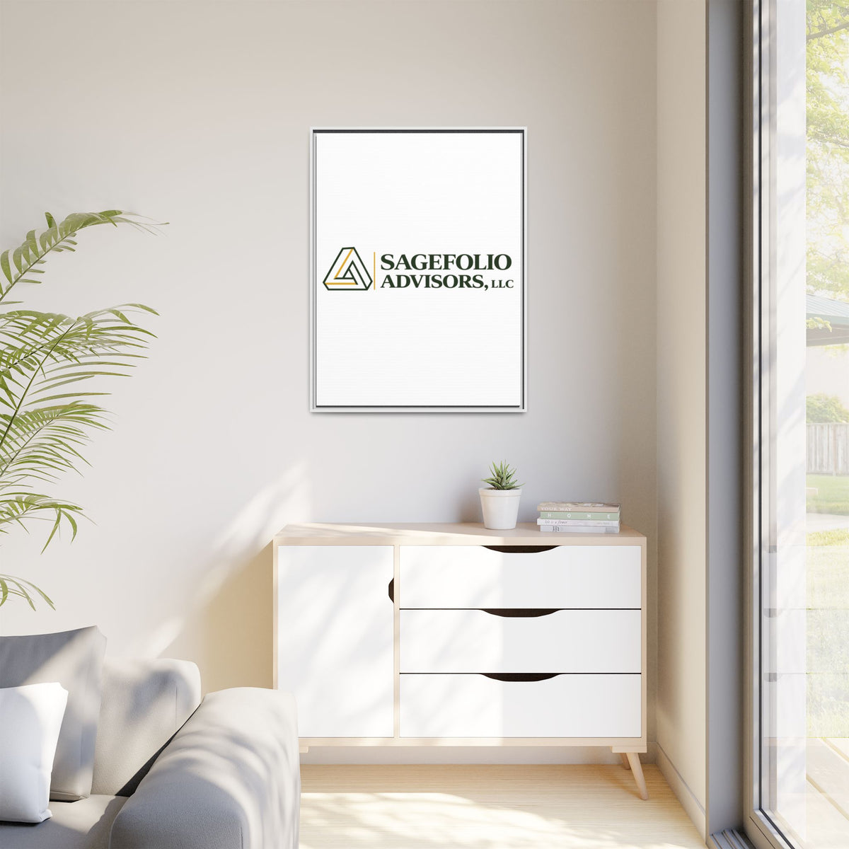 Framed Matte Canvas Wall Art — Sagefolio Advisors Logo