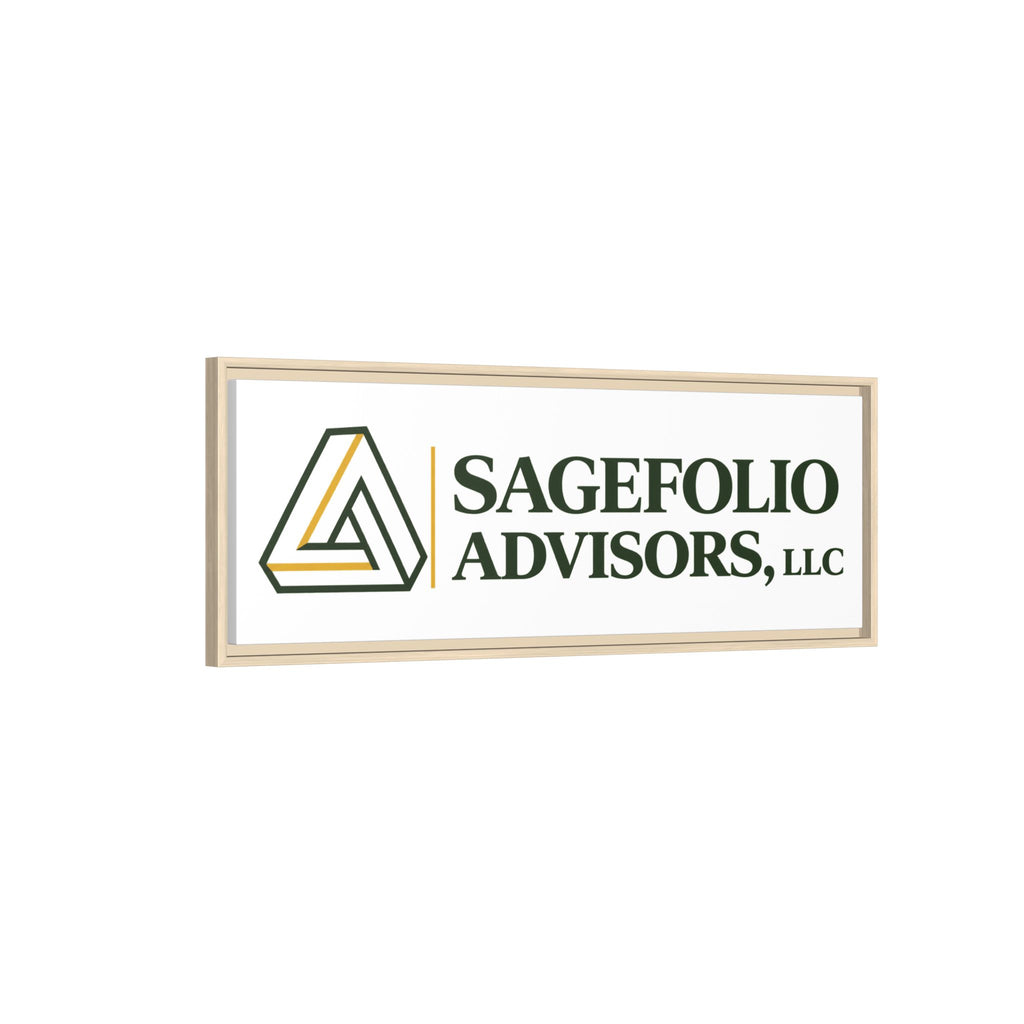 Framed Matte Canvas Wall Art — Sagefolio Advisors Logo