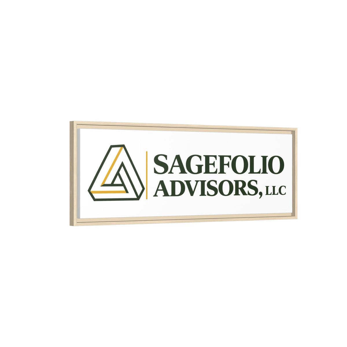 Framed Matte Canvas Wall Art — Sagefolio Advisors Logo