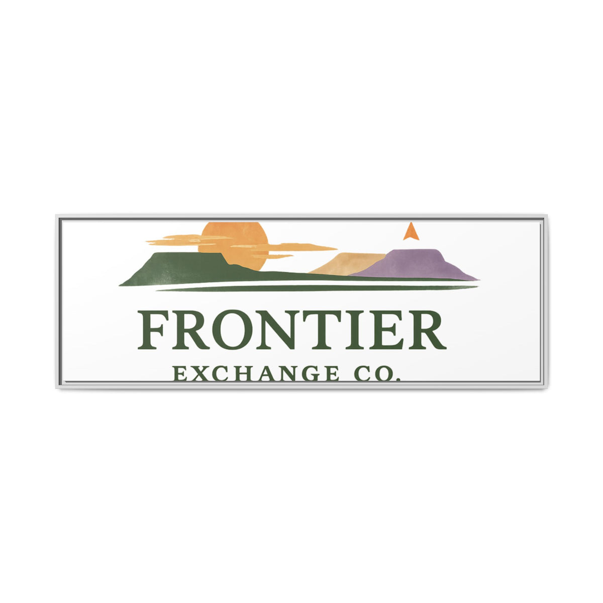 Framed Matte Canvas Print — Frontier Exchange Co. Logo