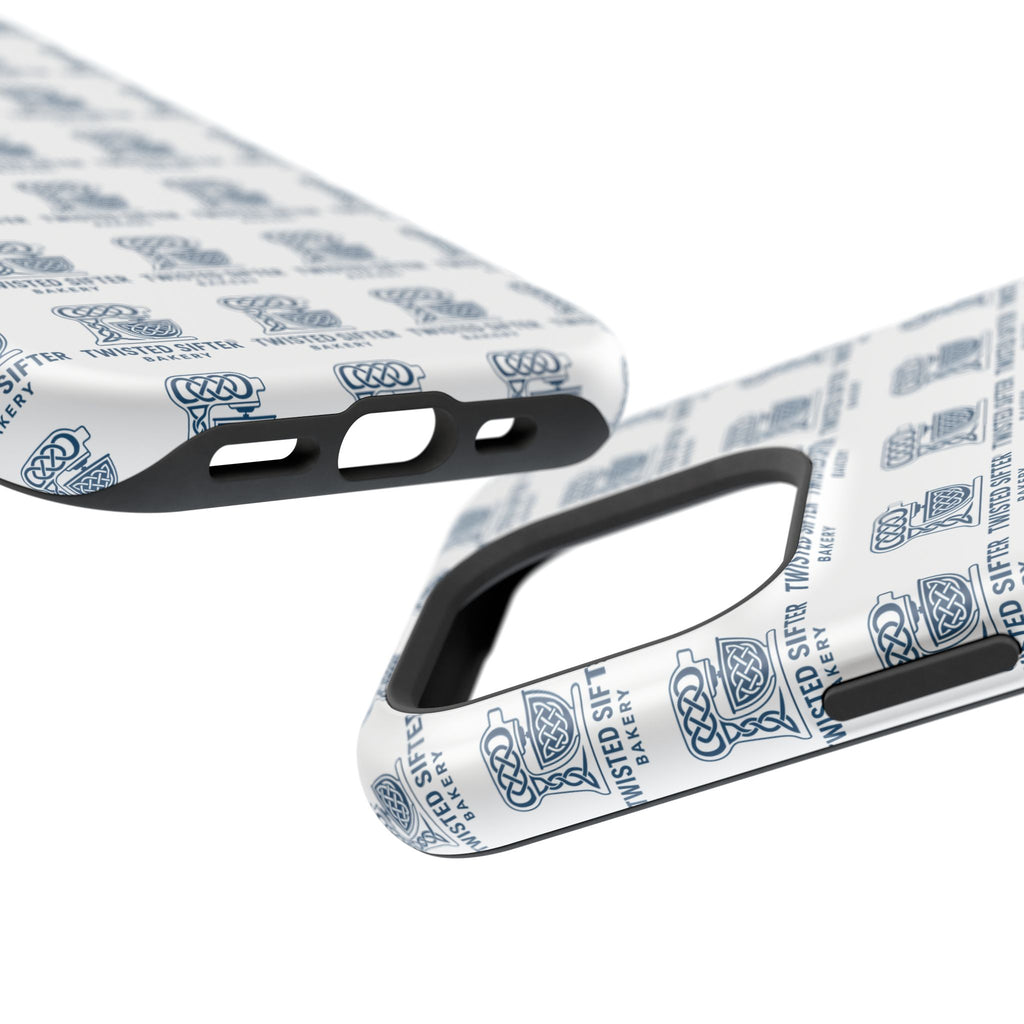 Magnetic Impact-Resistant Phone Case — Repeating Twisted Sifter Logo Pattern