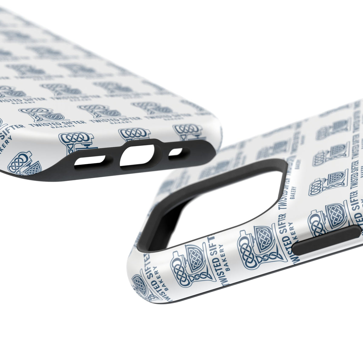 Magnetic Impact-Resistant Phone Case — Repeating Twisted Sifter Logo Pattern