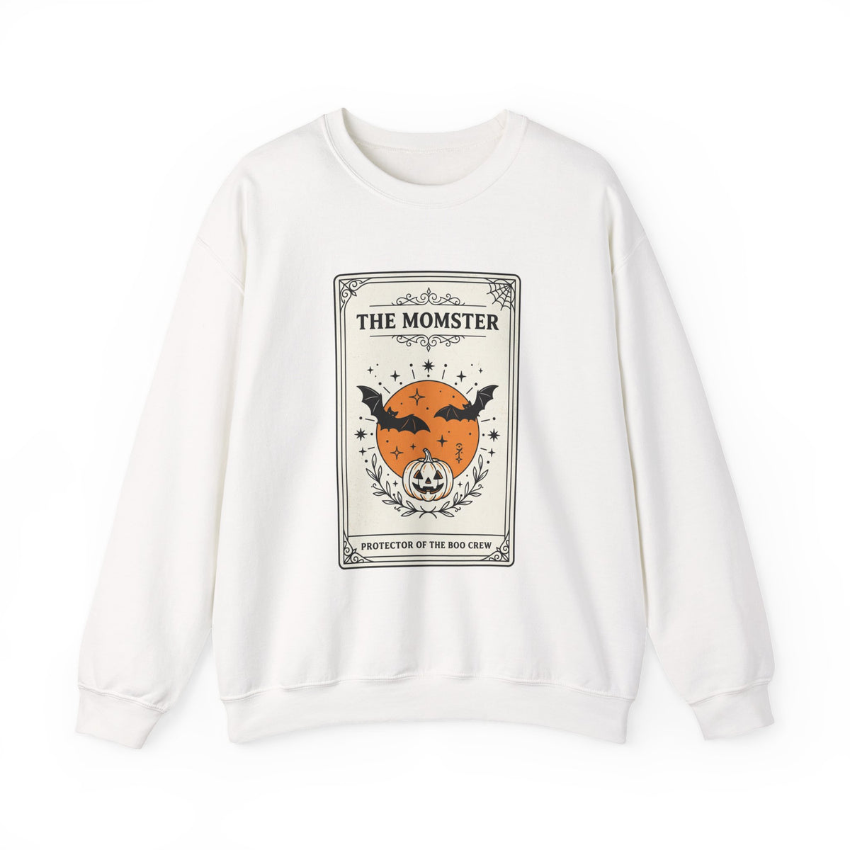 Momster Halloween Retro Crest Sweatshirt | spooky mom cardigan