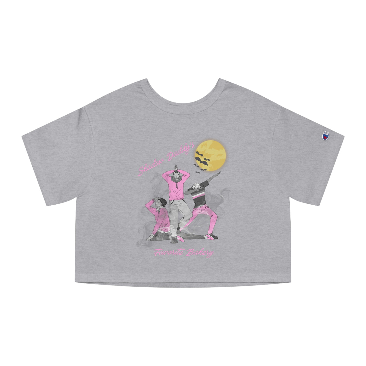 Bakery Crew Graphic Cropped T-Shirt — 'Sunset Daddy' Retro Dance Design