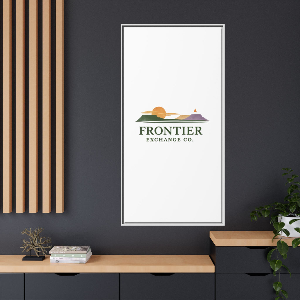 Framed Matte Canvas Print — Frontier Exchange Co. Logo