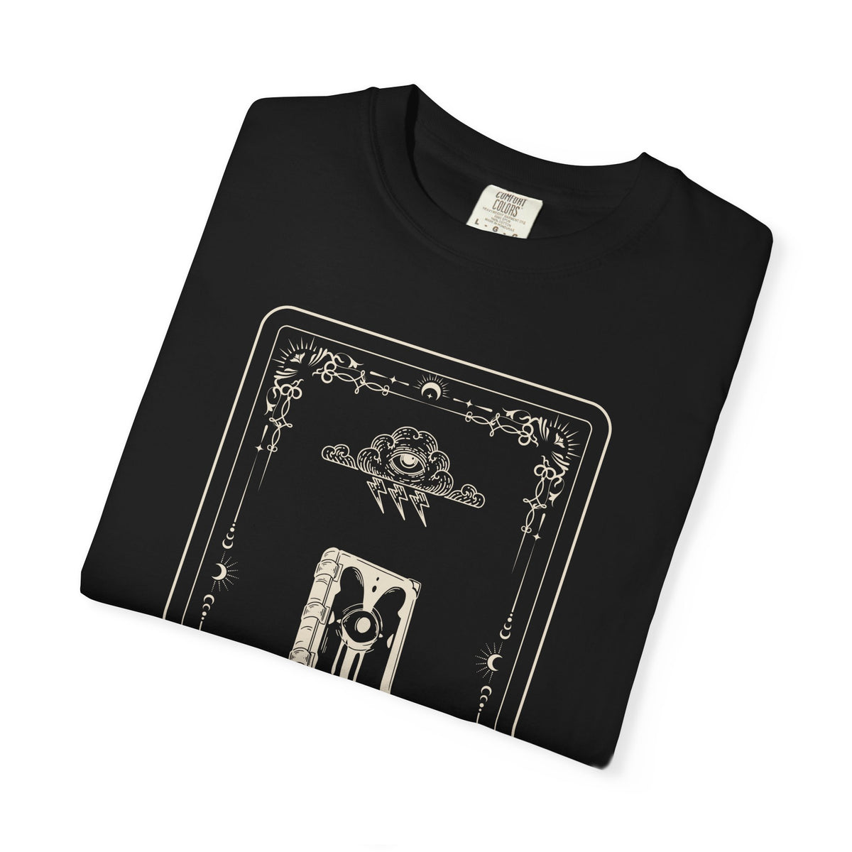 Tarot Bunny Illustration T-Shirt — 'Hold My Hand' Minimal Graphic Tee