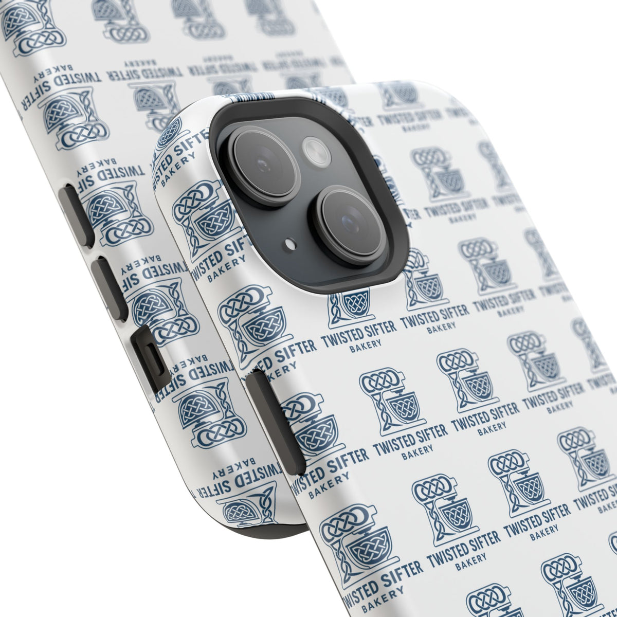 Magnetic Impact-Resistant Phone Case — Repeating Twisted Sifter Logo Pattern