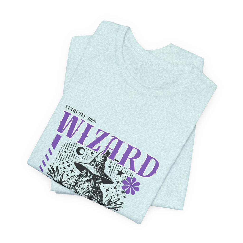 Wizard Graphic Tee — Vintage Spellbook Illustration T-Shirt