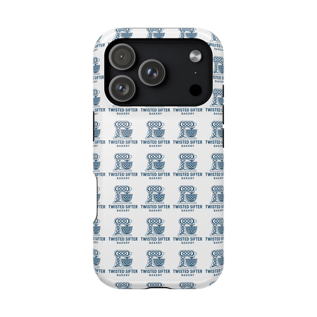 Magnetic Impact-Resistant Phone Case — Repeating Twisted Sifter Logo Pattern