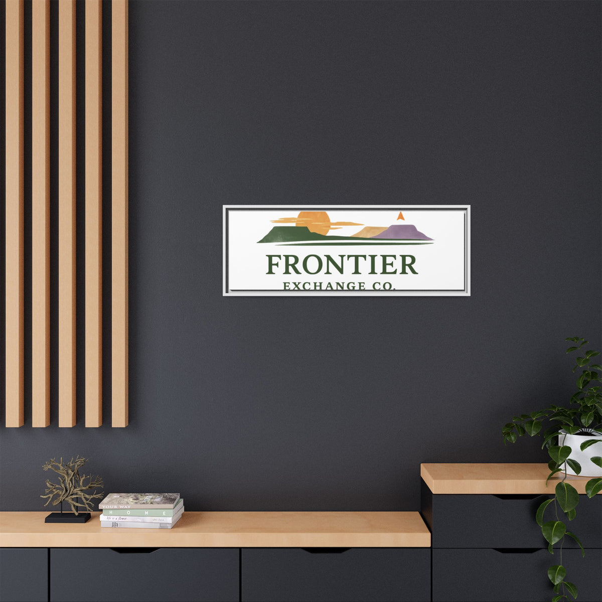Framed Matte Canvas Print — Frontier Exchange Co. Logo