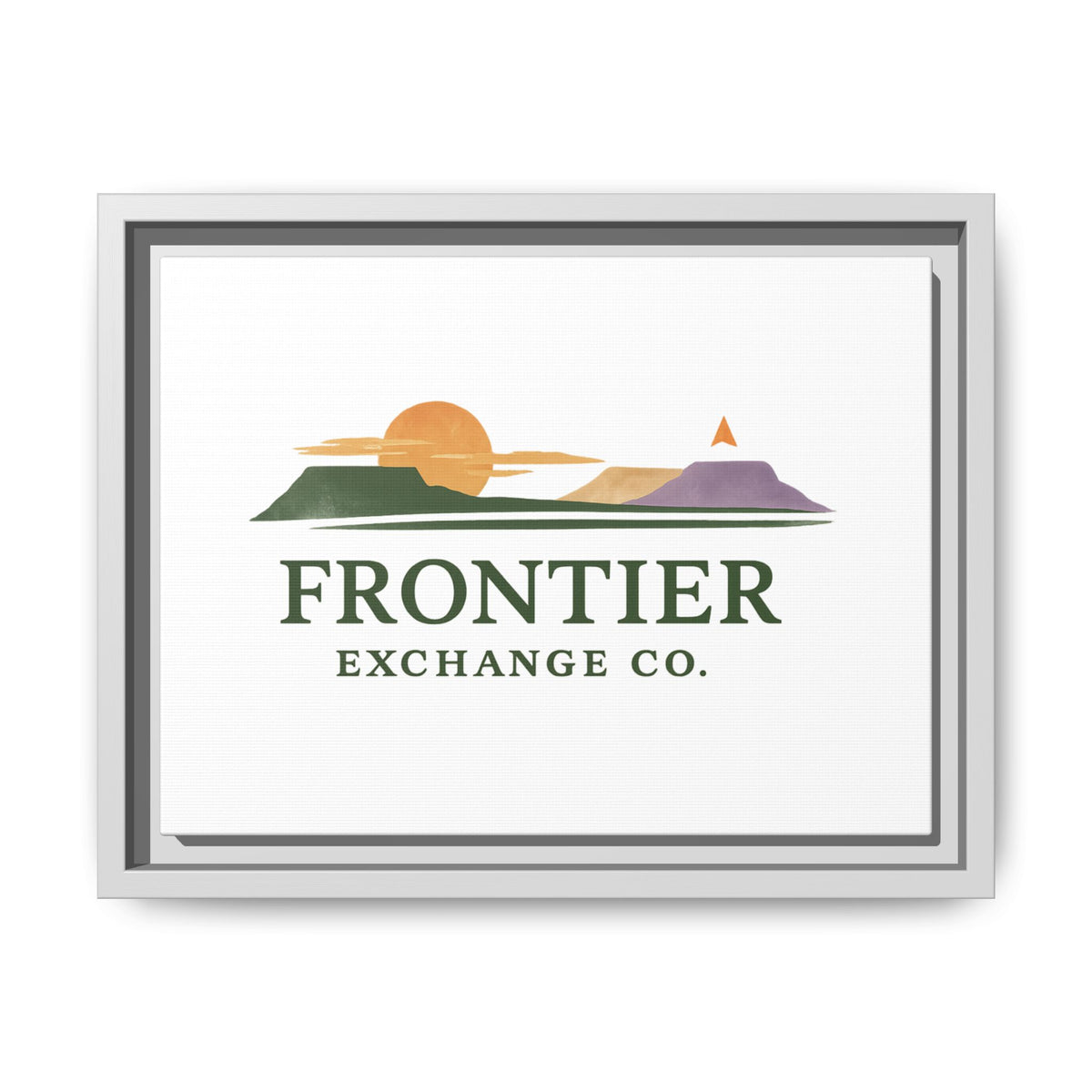 Framed Matte Canvas Print — Frontier Exchange Co. Logo