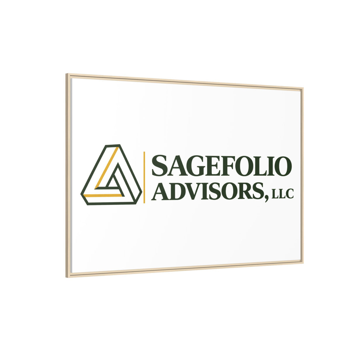 Framed Matte Canvas Wall Art — Sagefolio Advisors Logo