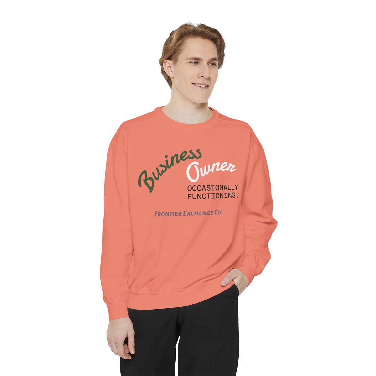 Business Owner Sweatshirt — “Occasionally Functioning” Cozy Crewneck