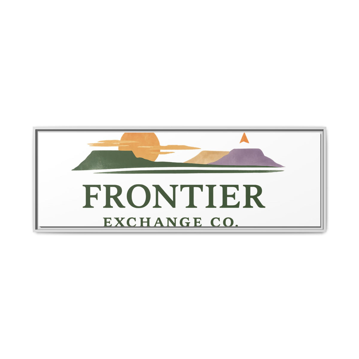 Framed Matte Canvas Print — Frontier Exchange Co. Logo