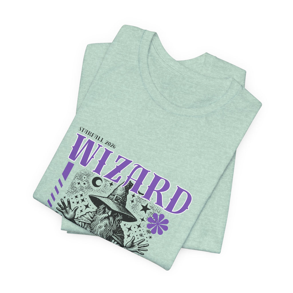 Wizard Graphic Tee — Vintage Spellbook Illustration T-Shirt