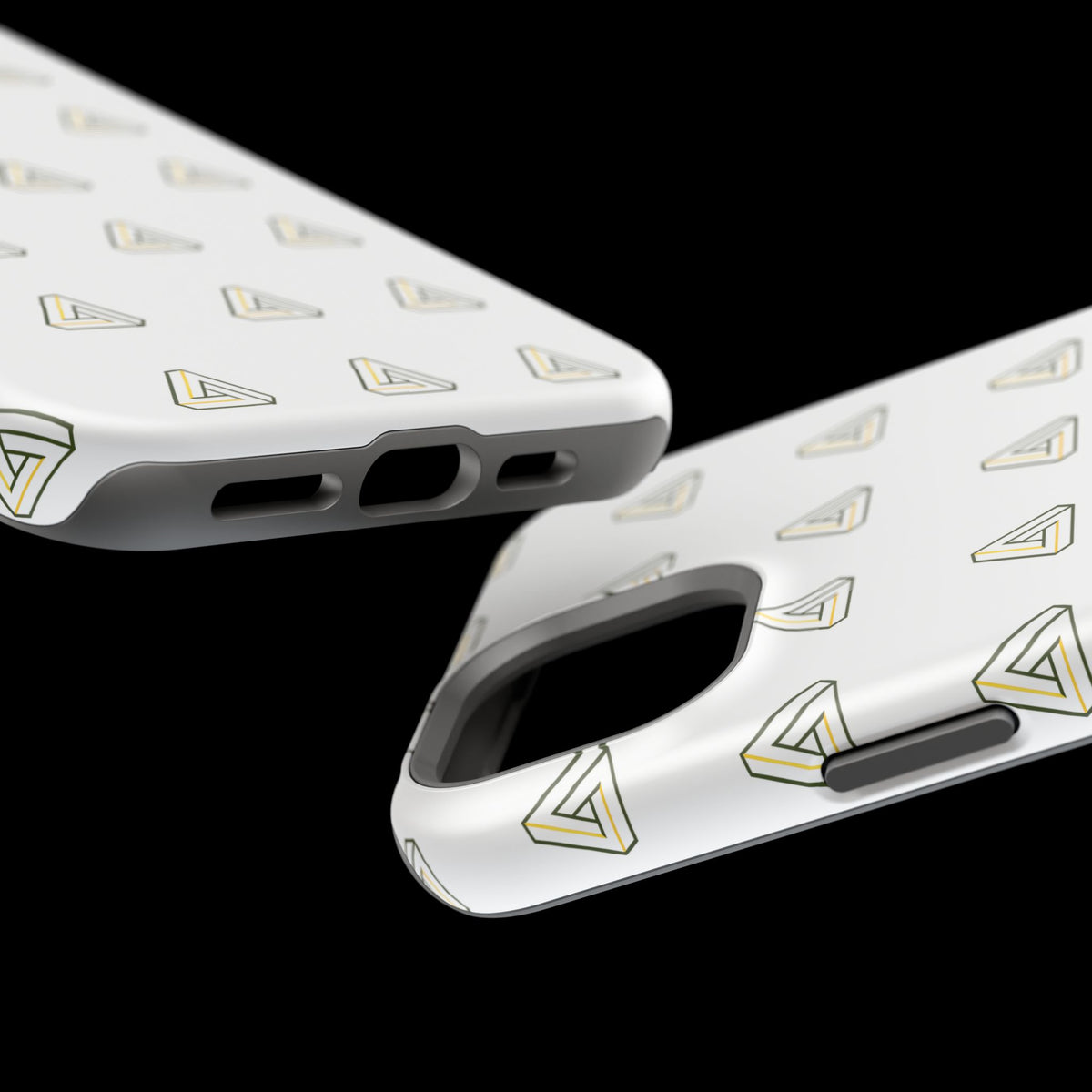 Magnetic Impact-Resistant Phone Case — Minimal Triangle Pattern