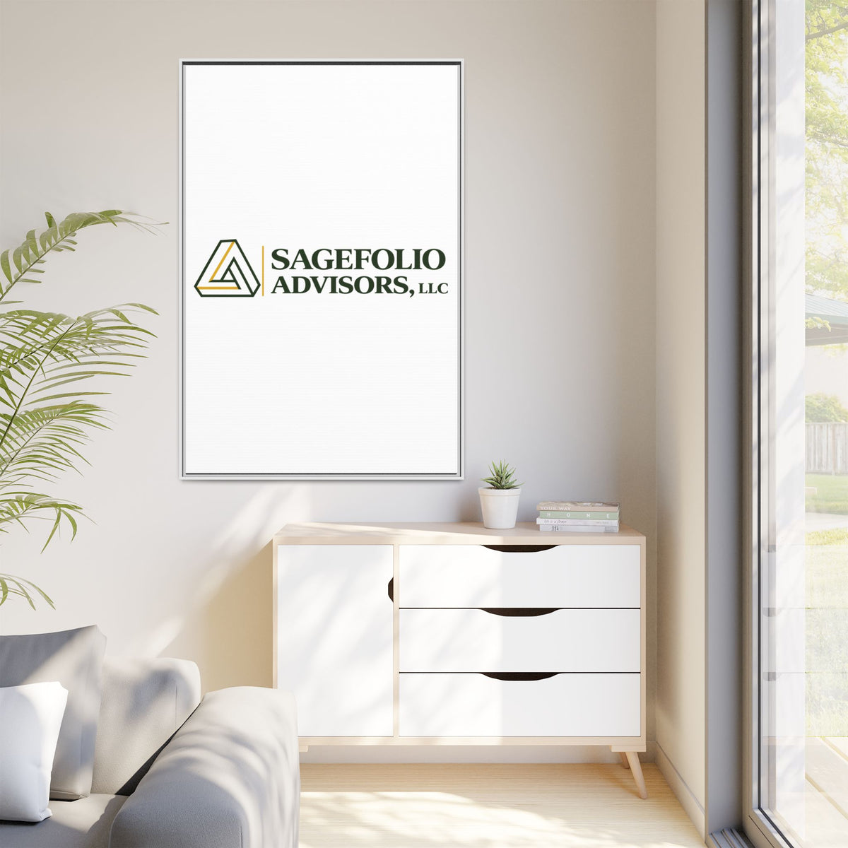 Framed Matte Canvas Wall Art — Sagefolio Advisors Logo
