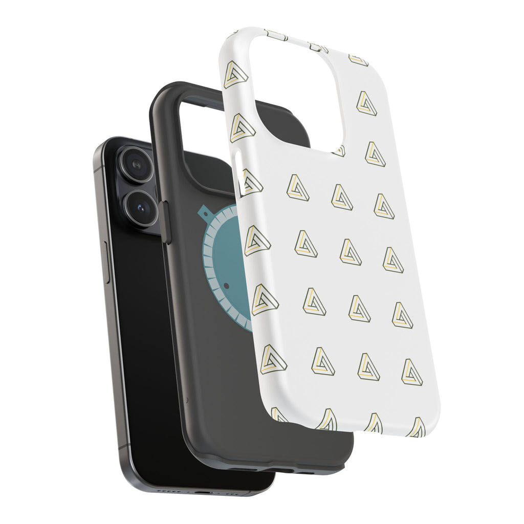 Magnetic Impact-Resistant Phone Case — Minimal Triangle Pattern