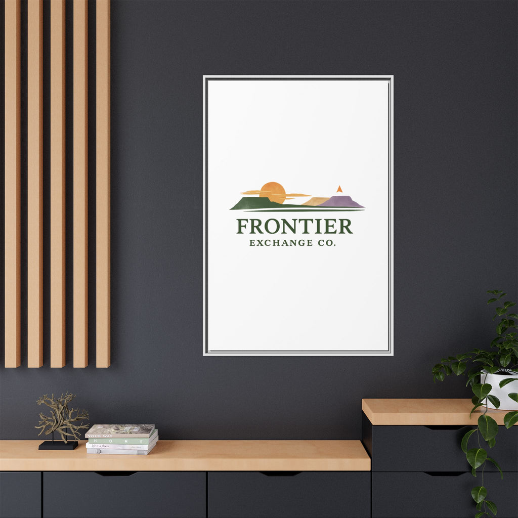 Framed Matte Canvas Print — Frontier Exchange Co. Logo