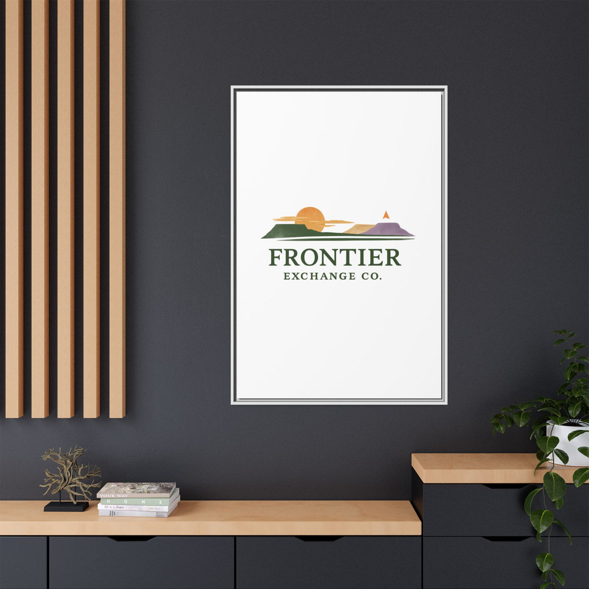 Framed Matte Canvas Print — Frontier Exchange Co. Logo