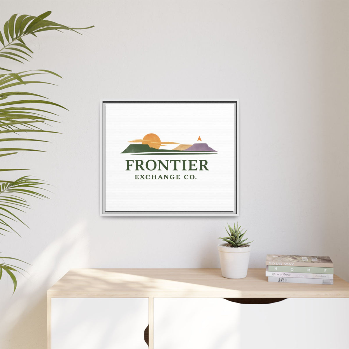 Framed Matte Canvas Print — Frontier Exchange Co. Logo