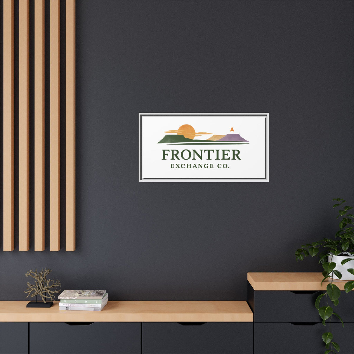 Framed Matte Canvas Print — Frontier Exchange Co. Logo